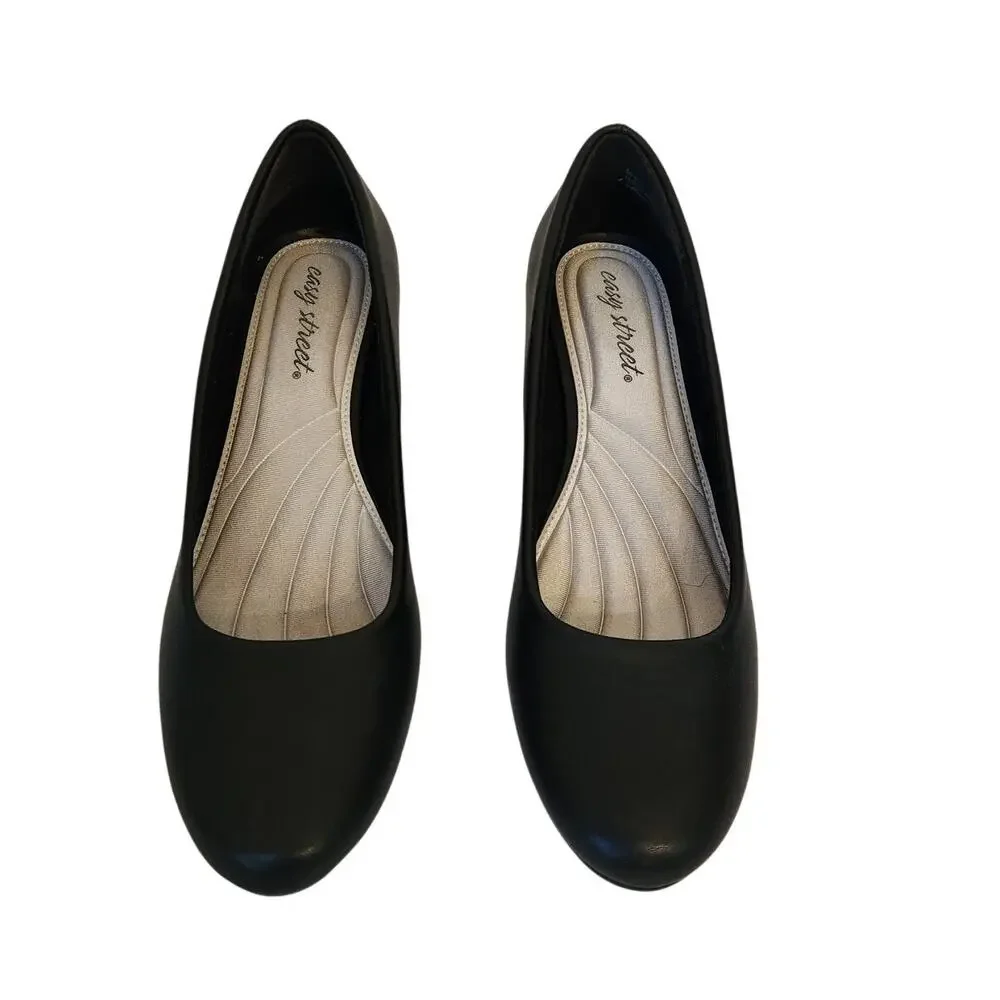 New Easy Street Proper Pumps Block Heel Black 8.5